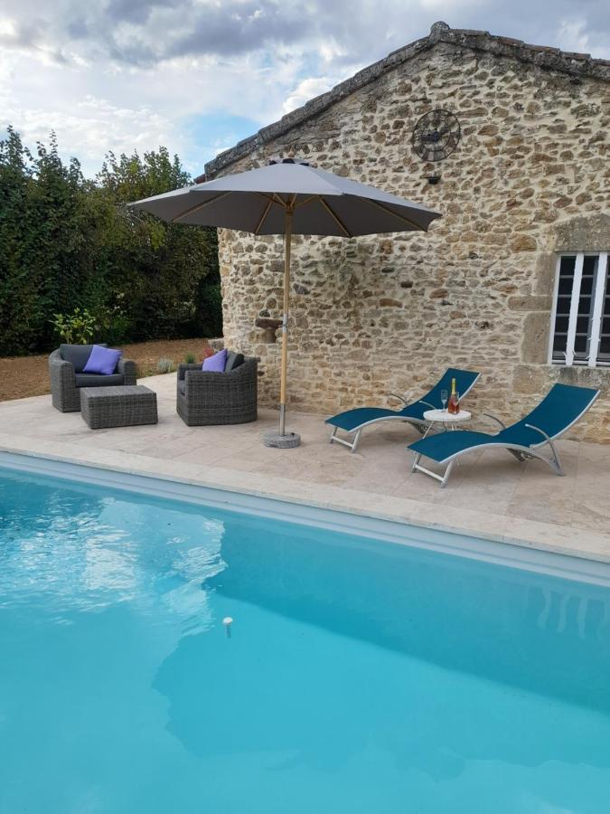 La Petite Maison Bleue Avec Piscine Loubejac Exteriér fotografie