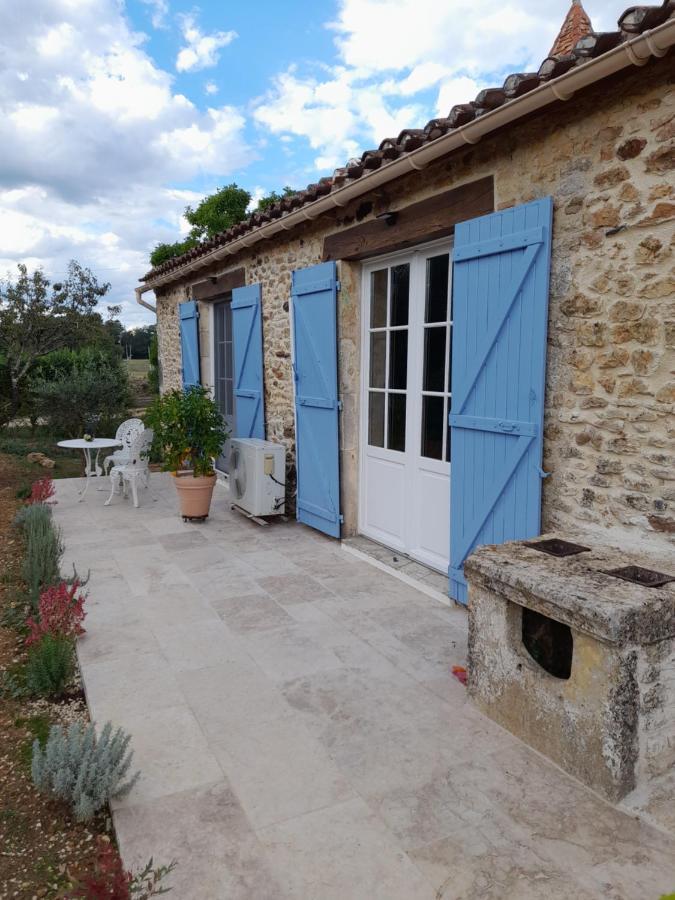 La Petite Maison Bleue Avec Piscine Loubejac Exteriér fotografie