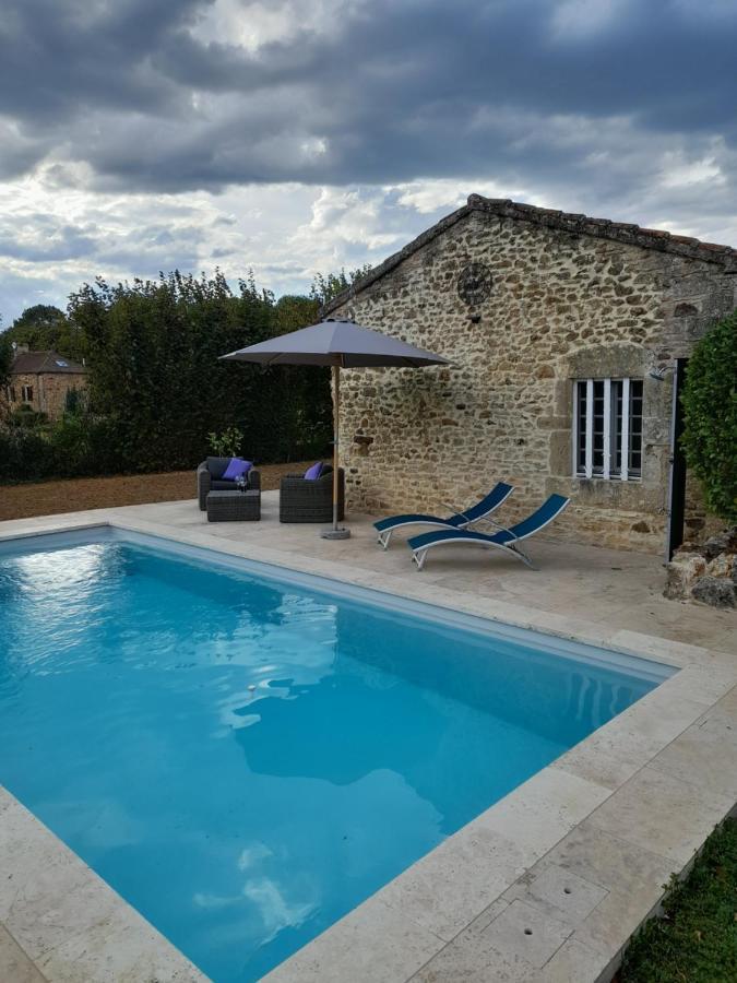 La Petite Maison Bleue Avec Piscine Loubejac Exteriér fotografie