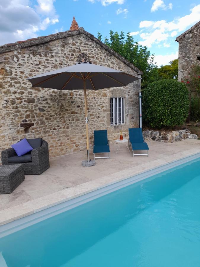 La Petite Maison Bleue Avec Piscine Loubejac Exteriér fotografie