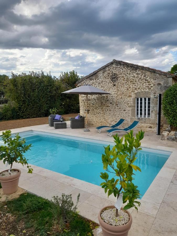 La Petite Maison Bleue Avec Piscine Loubejac Exteriér fotografie