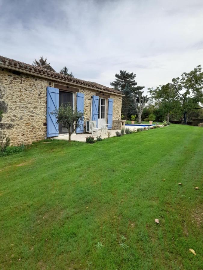 La Petite Maison Bleue Avec Piscine Loubejac Exteriér fotografie